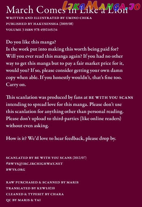 Read 3-Gatsu No Lion EN Manga Online