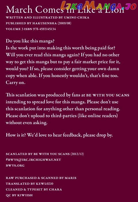 Read 3-Gatsu No Lion EN Manga Online