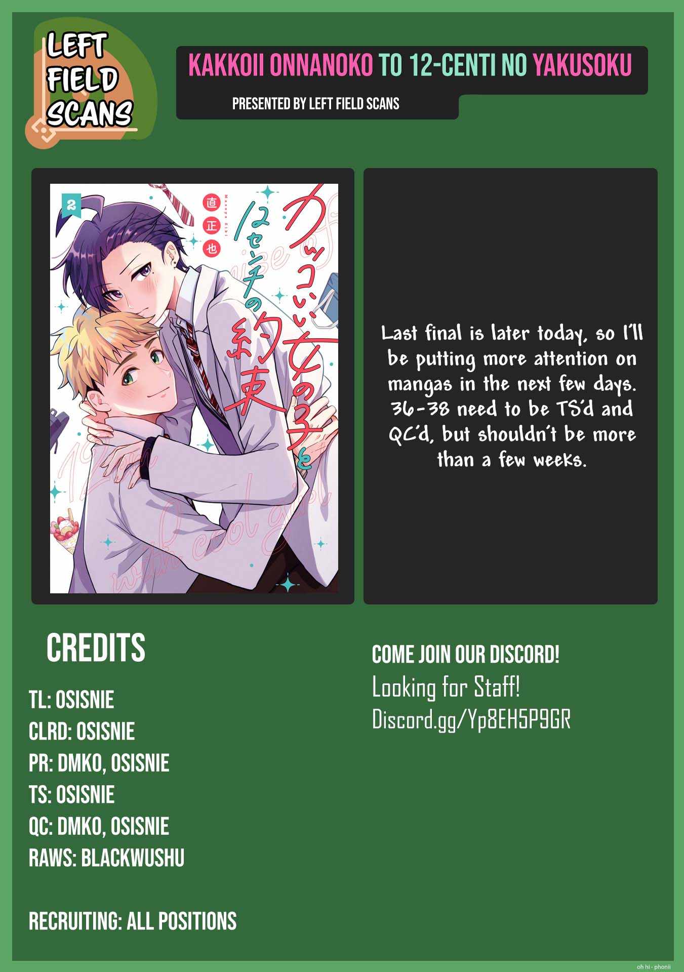 Read Kakkoii Onnanoko to 12-centi no Yakusoku EN Manga Online