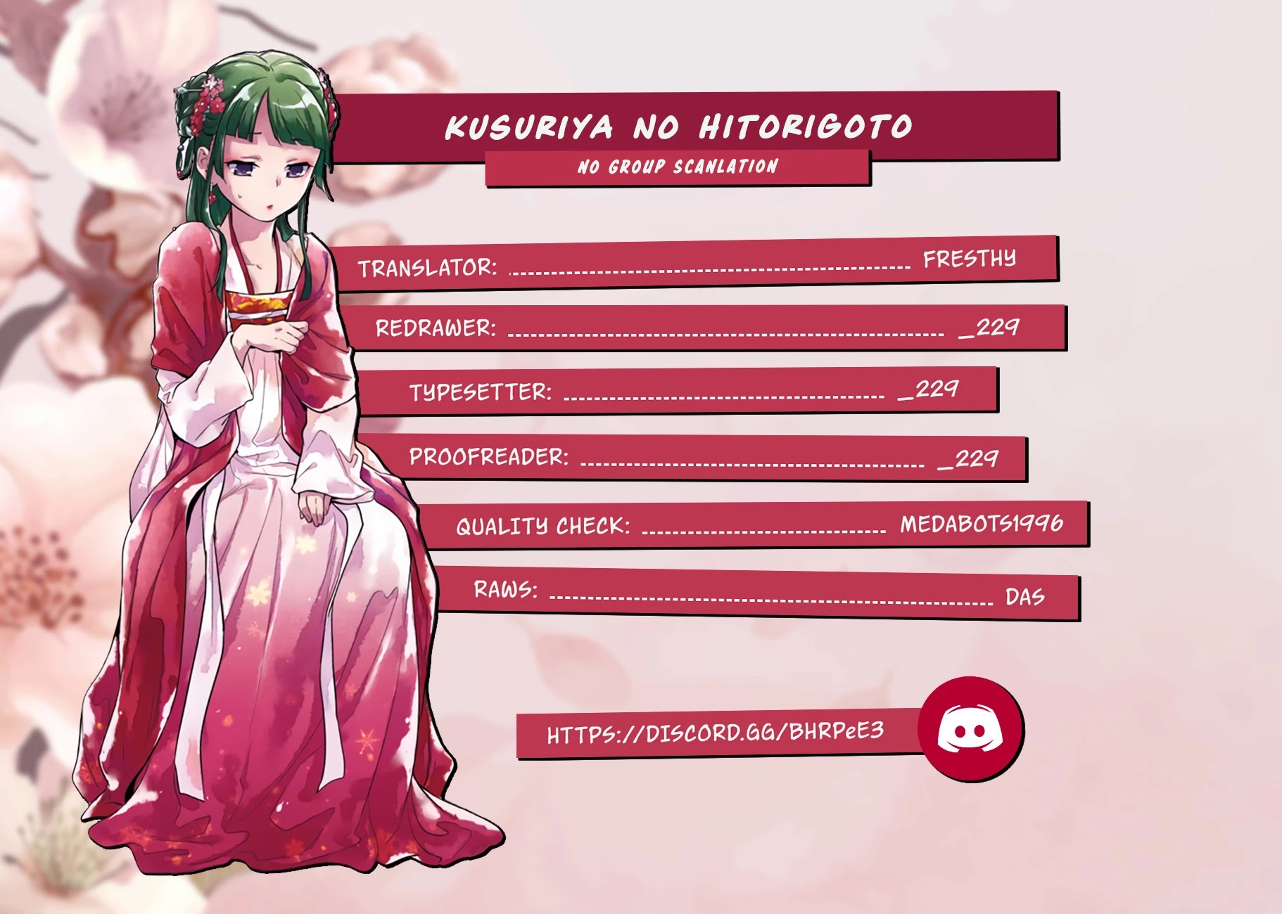 Read Kusuriya no Hitorigoto EN Manga Online
