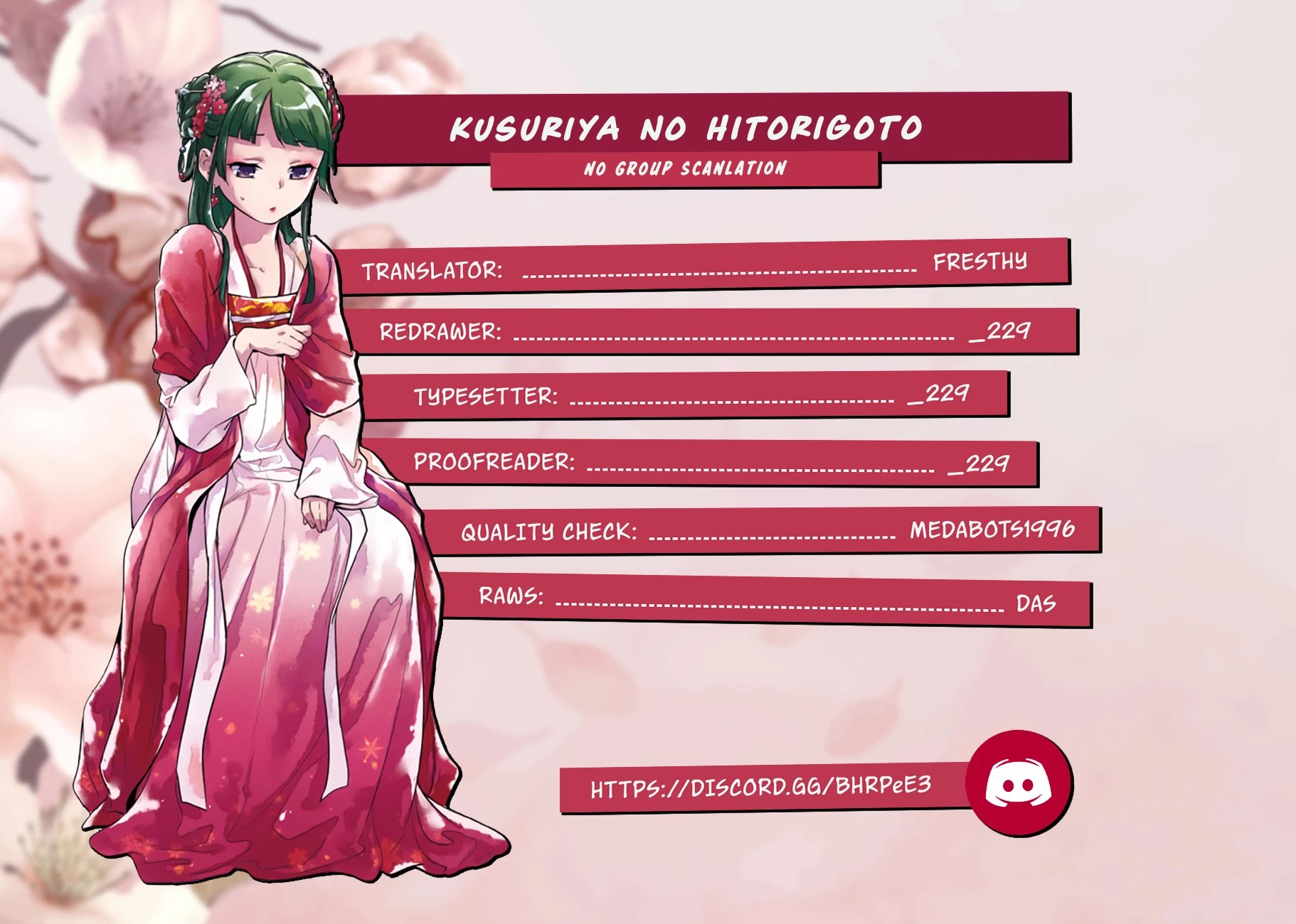 Read Kusuriya no Hitorigoto EN Manga Online