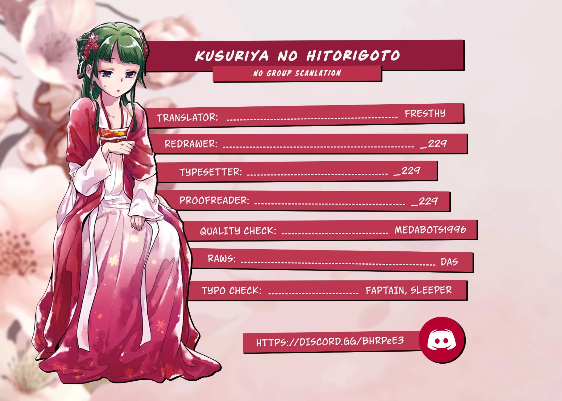 Read Kusuriya no Hitorigoto EN Manga Online