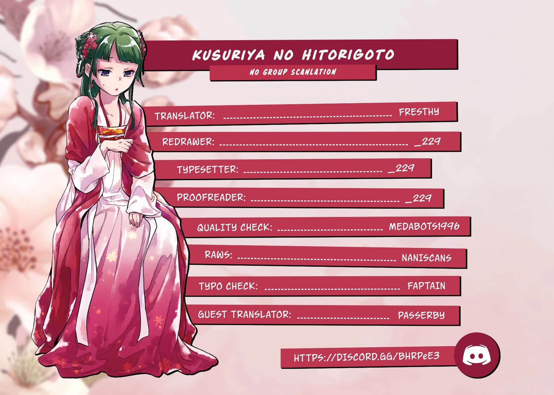 Read Kusuriya no Hitorigoto EN Manga Online
