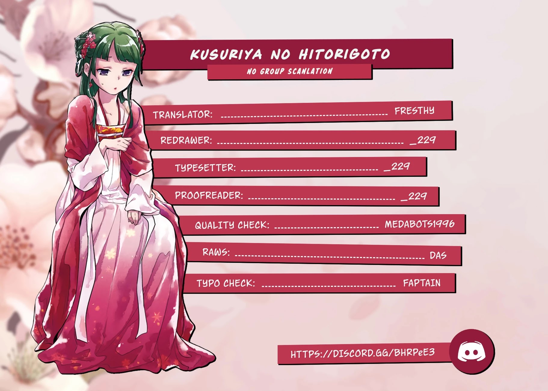 Read Kusuriya no Hitorigoto EN Manga Online