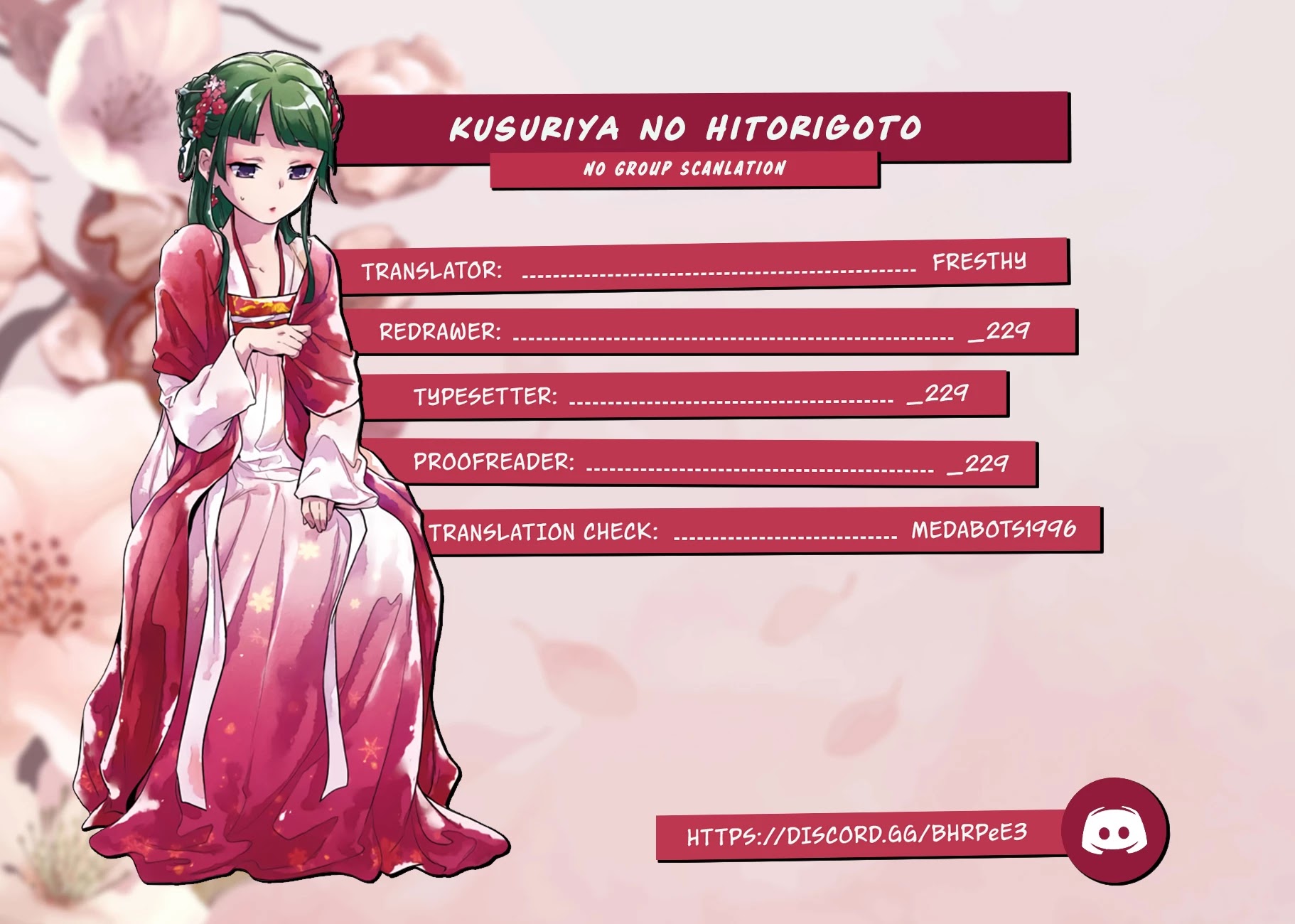 Read Kusuriya no Hitorigoto EN Manga Online