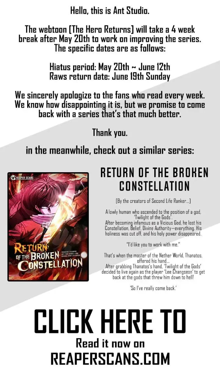 Read The Hero Returns EN Manga Online