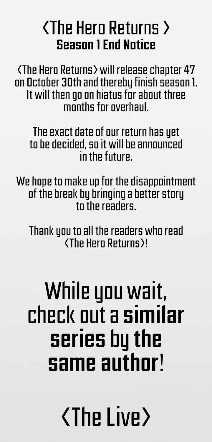 Read The Hero Returns EN Manga Online