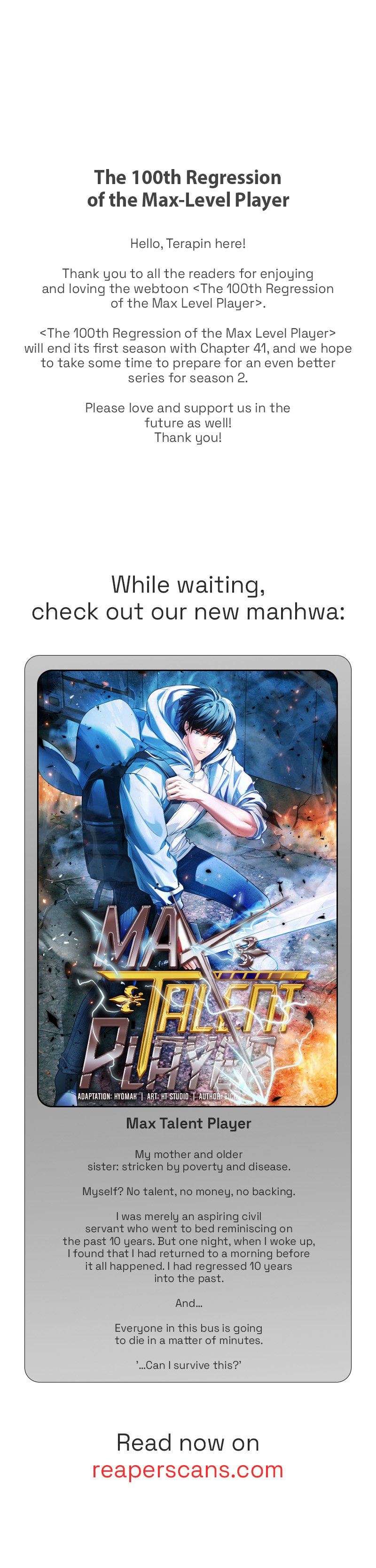 Read The Max-Level Player's 100th Regression EN Manga Online