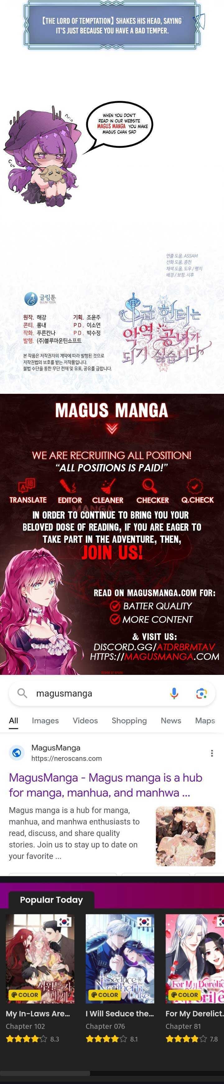 Read The S-Class Hunter Doesn't Want to Be a Villainous Princess EN Manga Online