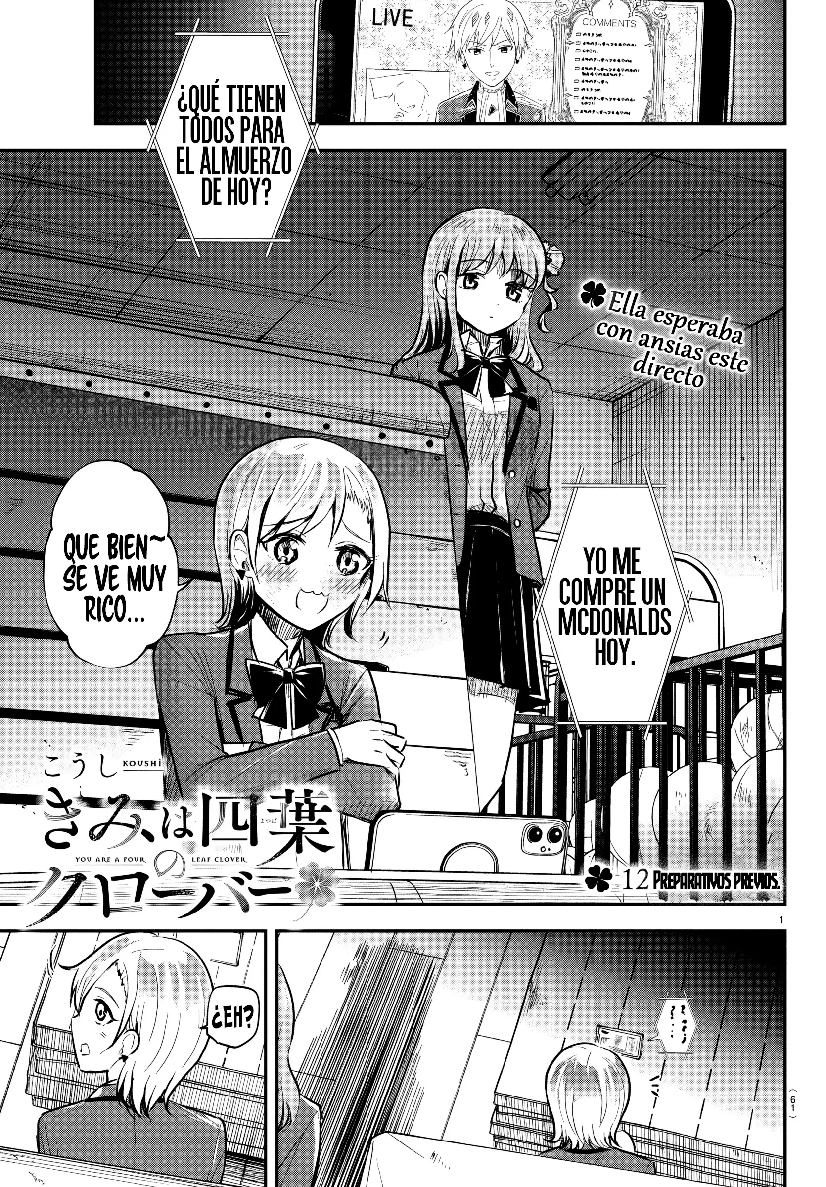 Read Tú eres como un trébol de cuatro hojas ES Manga Online