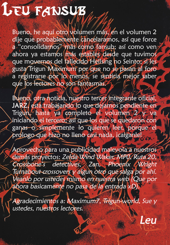 Read Trigun Maximum ES Manga Online