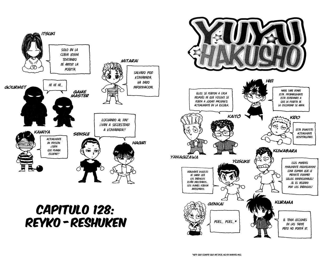 Read Yu Yu Hakusho ES Manga Online