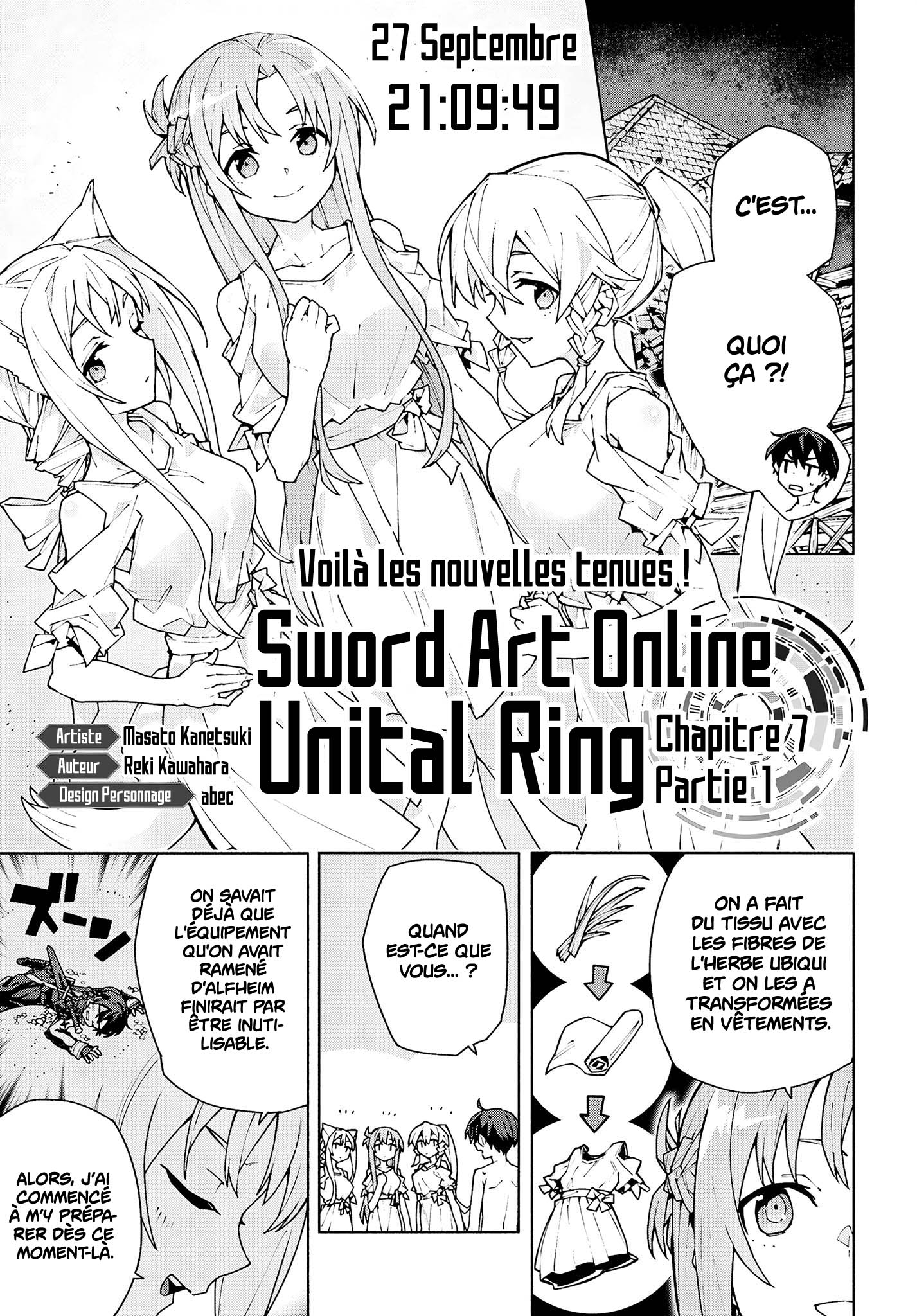 Read Sword Art Online Unital Ring FR Manga Online